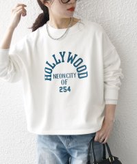 SHIPS any WOMEN/【SHIPS any別注】THE KNiTS: ロゴ ドルマン ショート スウェット/507876080