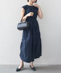 SHIPS any WOMEN/SHIPS any:〈洗濯機可能〉ナイロン サイド ギャザー フレンチスリーブ ワンピース/507876087