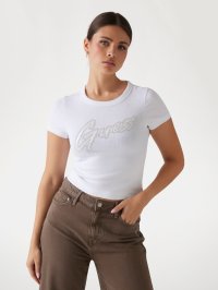 GUESS/ゲス GUESS SS Cn Rib Logo Tee/507876106