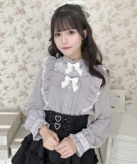 ROJITA/ロジータ ROJITA ダブルブローチ袖フリルブラウス/507876147