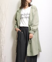 libelle more/リベル モア libelle more E/ツイル ウエストドロストギャザーロングコート/507876255