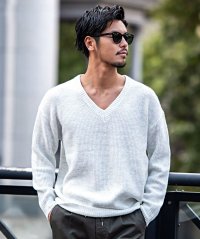 CavariA/キャバリア CavariA CavariA フラッフィーヤーンVネック長袖ニット/507876317