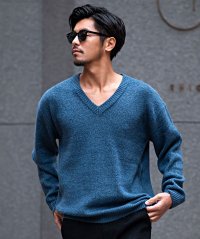 CavariA/キャバリア CavariA CavariA フラッフィーヤーンVネック長袖ニット/507876317