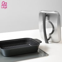 Leye/レイエ LLEYE Leye レイエ スチームクッカー 魚焼きグリル ロースター 魚焼き器 フタ付き IH ガス対応 STEAM COOKER ブラック 黒 L/507876370