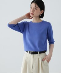 N Natural Beauty Basic/総針クルーネック五分袖ニット/507805506