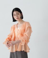 N Natural Beauty Basic/シアーペプラムラッフルブラウス/507841714