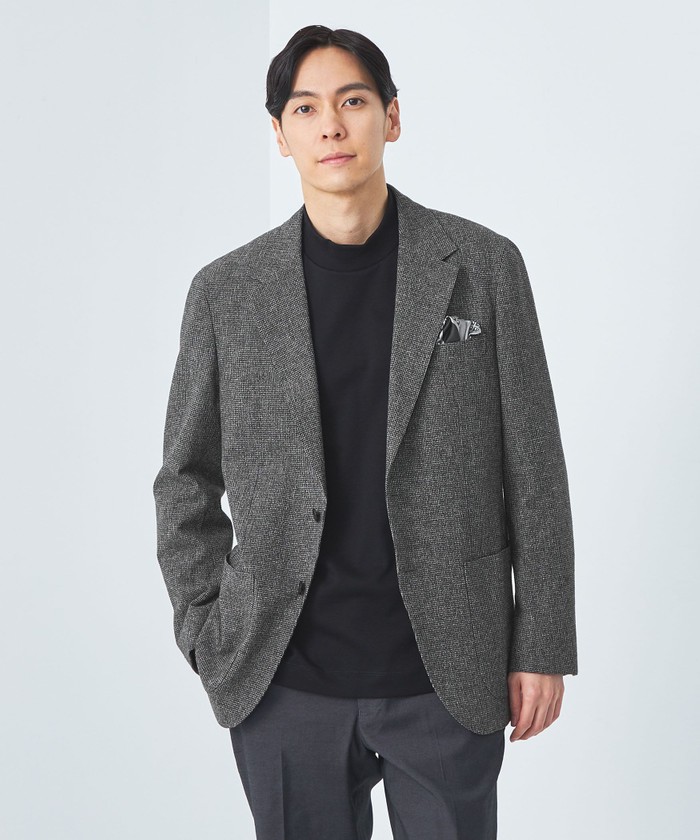 高級ライン UNITED ARROWS テーラードジャケット リネン 千鳥 セール】コットンリネン 千鳥 2B RG ジャケット(507848443