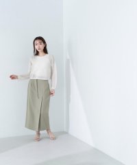 NATURAL BEAUTY BASIC/ベルテッドラップナロースカート/507863834