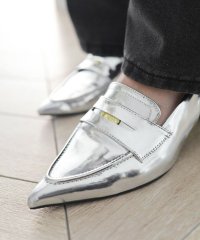 SESTO/セスト SESTO カーブヒールコインローファースリングバックパンプス/507877607