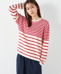 Petit Honfleur/プチ オンフルール Petit Honfleur ボーダーニットプルオーバー/507877615