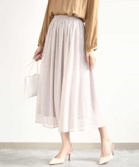 MK MICHEL KLEIN/幾何柄シフォンスカート/洗える/507877692