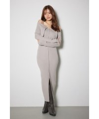 rienda/2WAYオフショルダービッグカラーニットワンピース/507877746