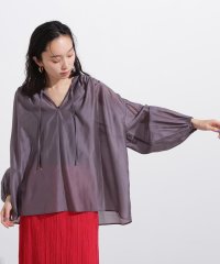 N Natural Beauty Basic/シアーフロントリボンブラウス/507877881