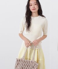 N Natural Beauty Basic/半袖微配色リブニット/507877898