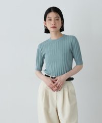 N Natural Beauty Basic/半袖微配色リブニット/507877898