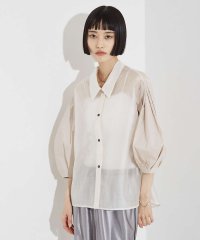 NOMINE/【セットアップ着用可】シアー コンビ5分袖 襟付きシャツ/505916434