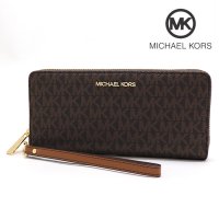 MICHAEL KORS/マイケルコース MICHAEL KORS マイケルコース 長財布 レディース MICHAEL KORS Wallet ラウンドファスナー シグネチャー バニラ /507641744