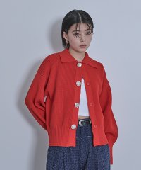 miette/BIGボタン襟付きニットカーディガン/507727805