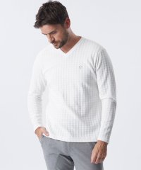 EPOCA UOMO/千鳥ジャカードVネックロンT/507848922