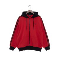 NERDY/ノルディ NERDY NY COLOR BLOCK HOODIE ZIP－UP 　NYカラーブロックフーディージップアップ（レッド）/507876792