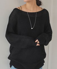titivate/ボートネックローゲージニットプルオーバー/507880333