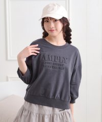 PINK-latte/エンボス七分袖Tシャツ/507880872