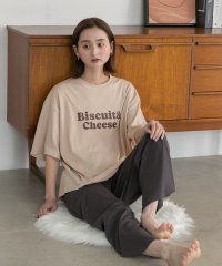ad thie/アドティエ ad thie 【2025SS新作】フロントプリント スムースロングパンツルームウェア/507881016