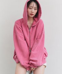 ad thie/アドティエ ad thie 【2025SS新作】スノーウォッシュ加工 ダブルジップパーカー/507881023