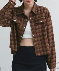ad thie/アドティエ ad thie 【2025SS新作】ショート丈チェックシャツ/507881024