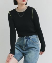 ad thie/アドティエ ad thie 【2025SS新作】バイカラークルーネックニットトップス/507881031