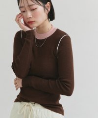 ad thie/アドティエ ad thie 【2025SS新作】バイカラークルーネックニットトップス/507881031