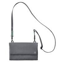 MILESTO/ミレスト MILESTO ミレスト MILESTO ショルダーバッグ ヒュッテ メンズ レディース 斜めがけ ポーチ付き 撥水 Hutte ブラック ライトグレ/507881047
