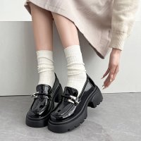 Shoes in Closet/シューズインクローゼット Shoes in Closet －シュークロ－ 厚底 タンクソール ストラップ デザイン ローファー 778/507881341