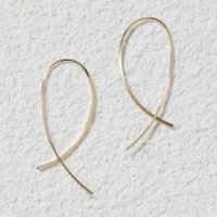 L&Co./エルアンドコー L&Co. K10 フープ マーキス ピアス（フラット：側面）/507881776