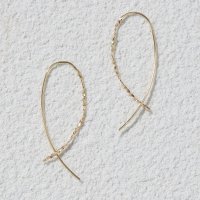L&Co./エルアンドコー L&Co. K10 フープ マーキス ピアス（ひねり）/507881777