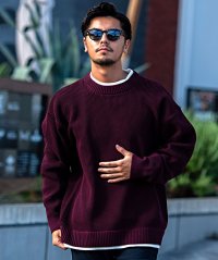 CavariA/キャバリア CavariA CavariA ワッフル編みフェイクニット長袖PO/507881815