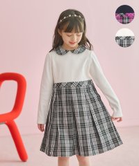 KUMIKYOKU KIDS/【150－160cm】チェックタフタドッキング ワンピース/507882027