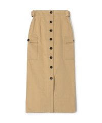 DES PRES/コットンサテン ボタンダウンマキシスカート/507882373