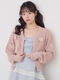 Emsexcite/エムズエキサイト ems excite お花モチーフNTカーデ/507882431