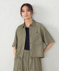 COMME CA ISM /デニム風ドロスト付き ショートシャツ / セットアップ対応/507841452