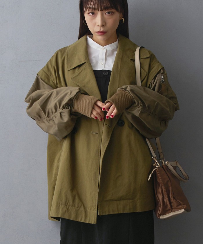 MA－1ハーフコート(507851370) | ニコルホワイト(NICOLE white