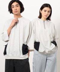 Purple & Yellow/布帛ポケットハーフジッププルオーバー/507858428