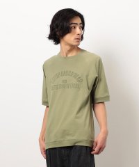 Purple & Yellow/メッセージエンボス半袖ラグランＴシャツ/507858432