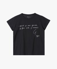agnes b. FEMME/メッセージ プリント コットン 半袖 Tシャツ "Quand je serai grande..."/507861553