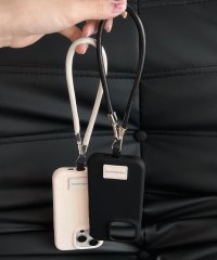 shopnikoniko/ショップニコニコ ShopNikoNiko PUレザーハンドストラップ ロゴワッペン スマホケース ma iPhone16 iPhone15 iPhone14 /507880907