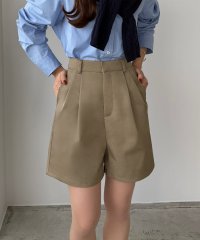 callautia/カラウティア callautia callautia ツイルツータックハイウエストショートパンツ/507882579