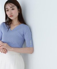 NATURAL BEAUTY BASIC/ニュアンスネックラメリブニット/507883432