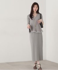 PROPORTION BODY DRESSING/裾シアーペプラムニットセットアップ/507883459