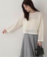 PROPORTION BODY DRESSING/透かし編みショートニット/507883468