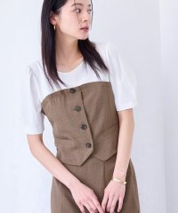 VIS/【新色追加】【美easy】釦ビスチェTシャツドッキングプルオーバー【接触冷感/洗える】/507884054